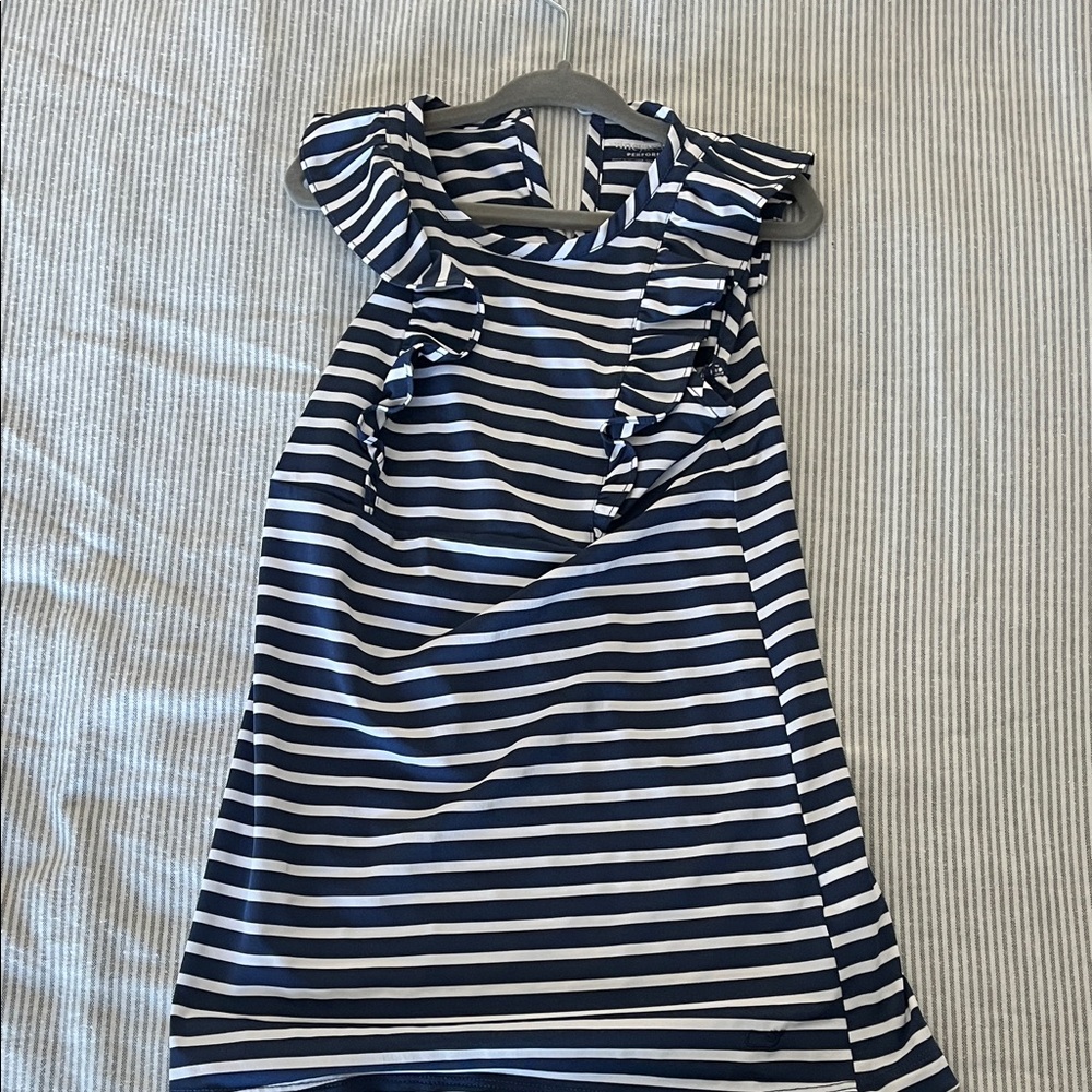 Vineyard Vines Navy and White Striped Dress